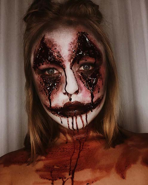 Gory Clown Makeup