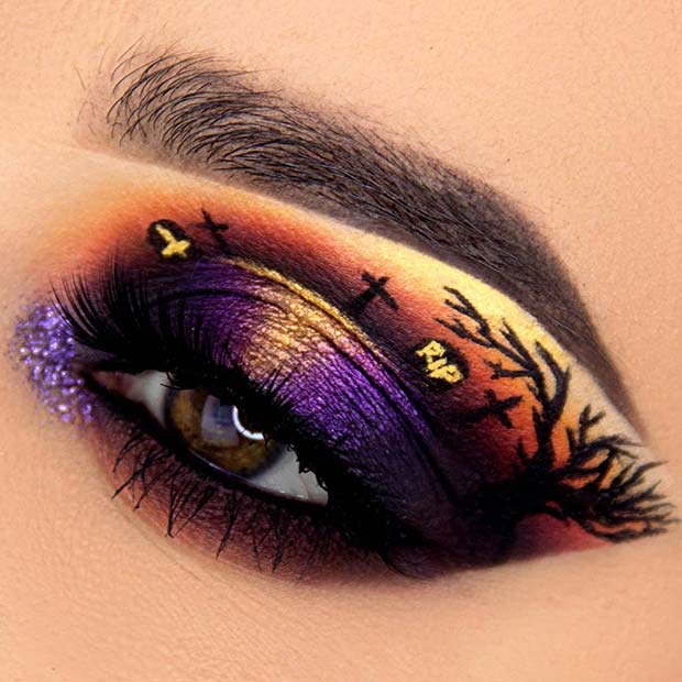 Groovy Graveyard Makeup