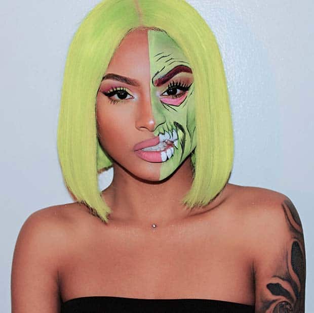 Half Pop Art Zombie Makeup