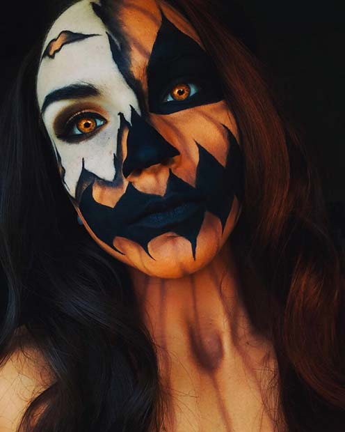 Halloween Pumpkin Makeup