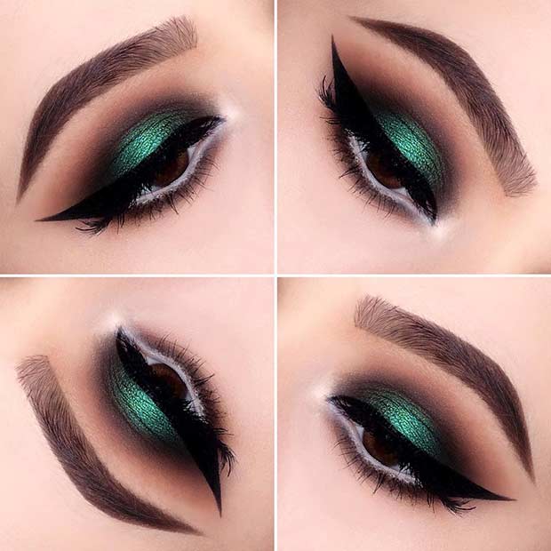Green Christmas Makeup Look