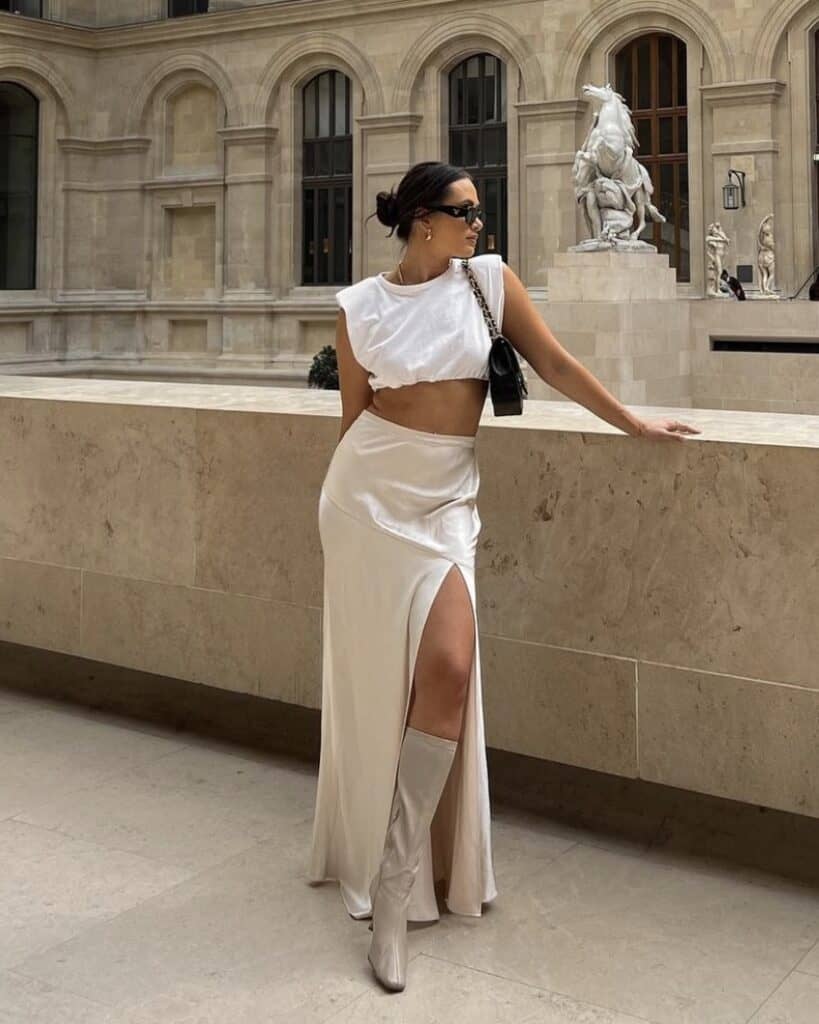 Styling Knee High Boots with long skirts