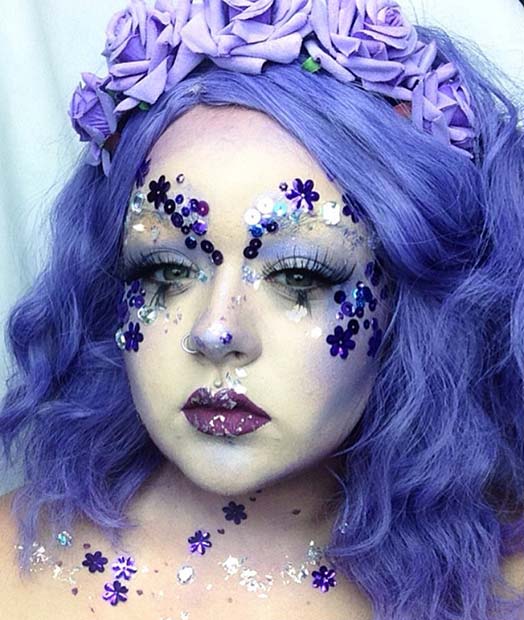 Flower Fairy Makeup for Pretty Halloween Makeup Ideas