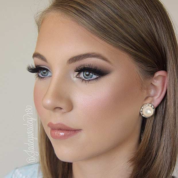 Wedding Makeup Look for Brides with Blue Eyes