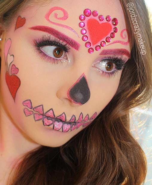 Pretty and Easy Sugar Skull Halloween Makeup