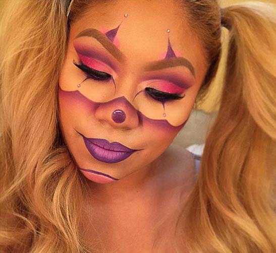 Cute Clown Makeup for Cute Halloween Makeup Ideas