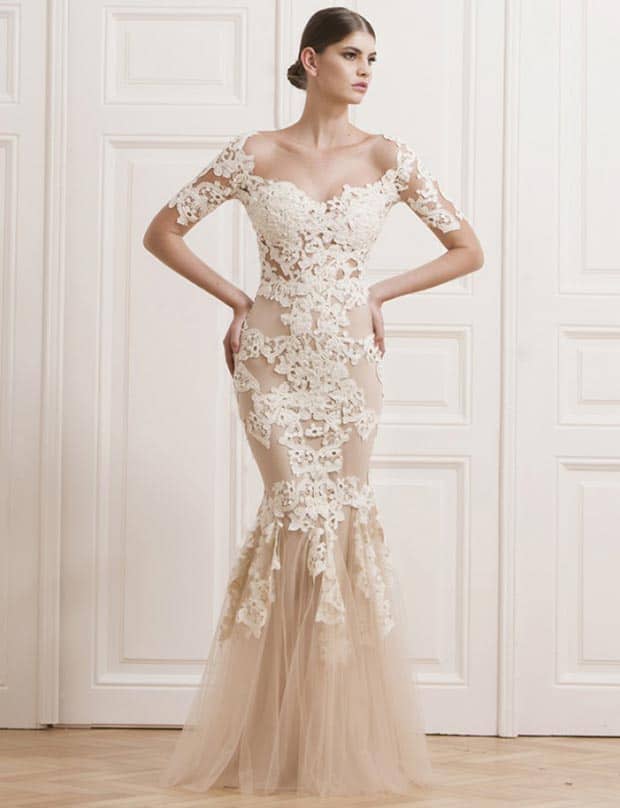 Lace and Tulle Mermaid Wedding Dress