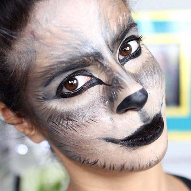 Wolf Makeup for Cute Halloween Makeup Ideas