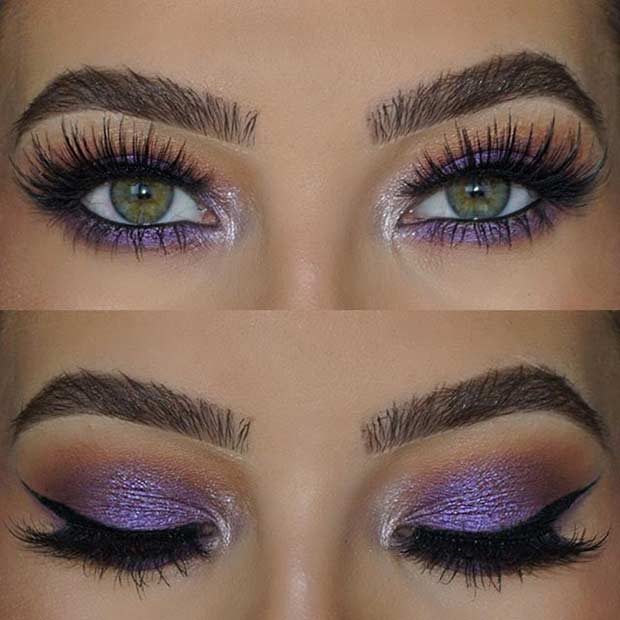 Purple Eye Makeup Look for Spring
