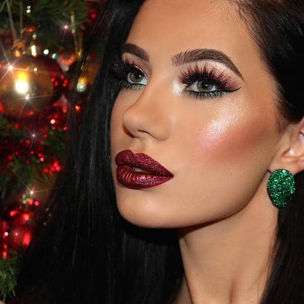 Festive Makeup Idea for Christmas