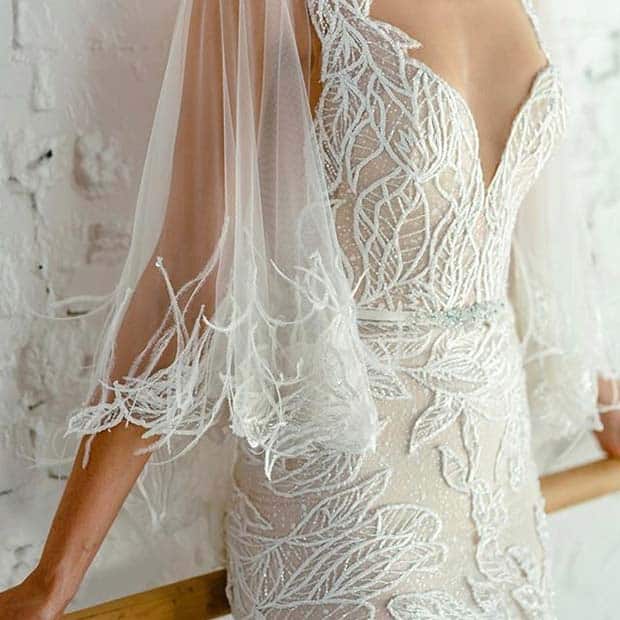Floaty Sleeve Wedding Dress