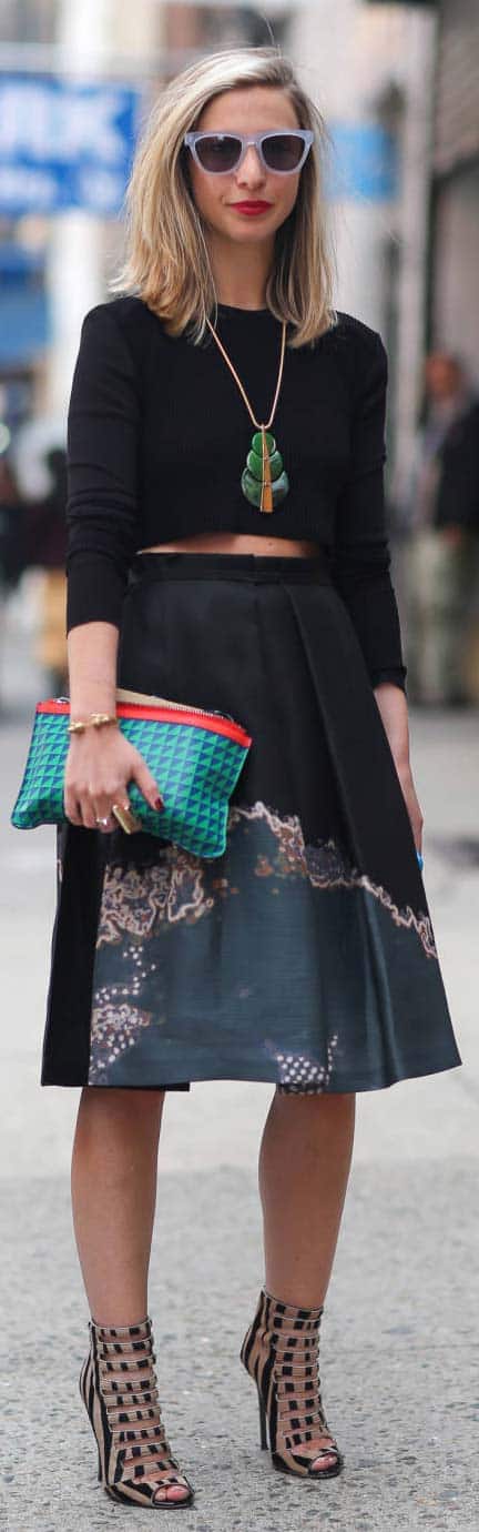 Long Sleeved Crop Top Outfit