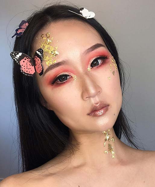 Magical and Gold Makeup Idea