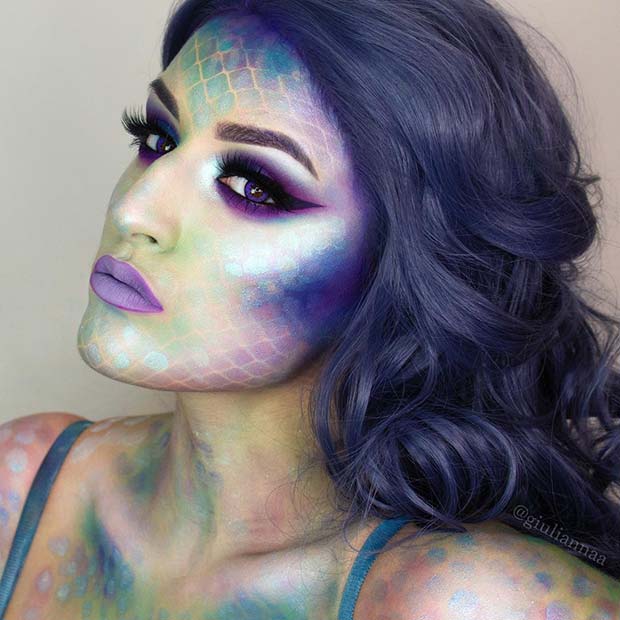Magical Mermaid Makeup for Halloween