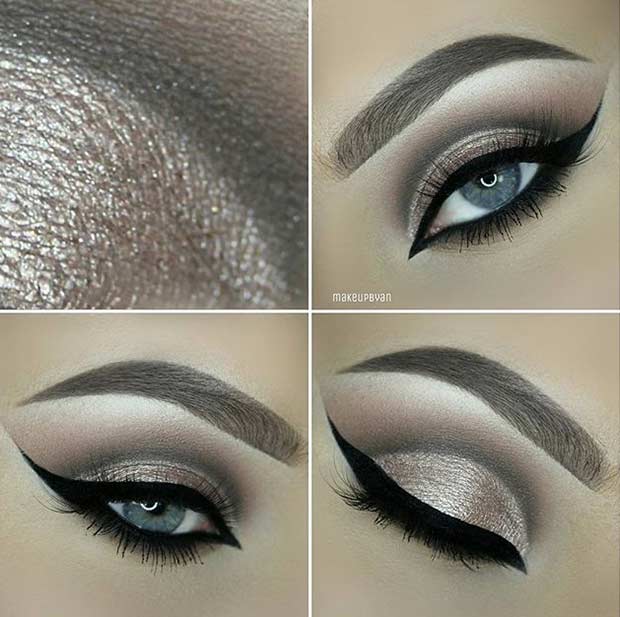 Dramatic Cut Crease Wedding Makeup Look