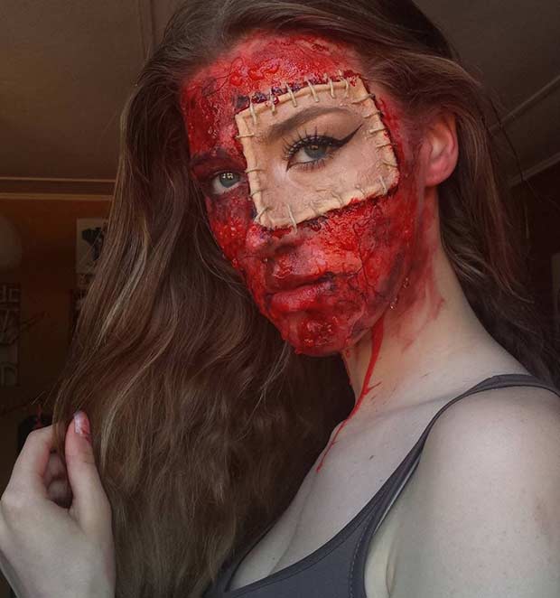 Bloody SFX Halloween Makeup Look