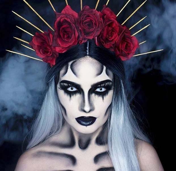 Fierce Skeleton for Skeleton Makeup Ideas for Halloween