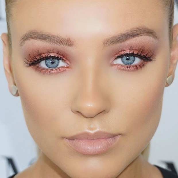 Pink and Orange Smokey Eye Makeup Look