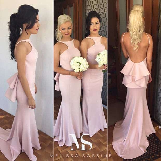 Light Pink Bridesmaid Dresses