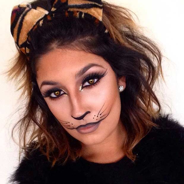 Simple Cat Halloween Makeup