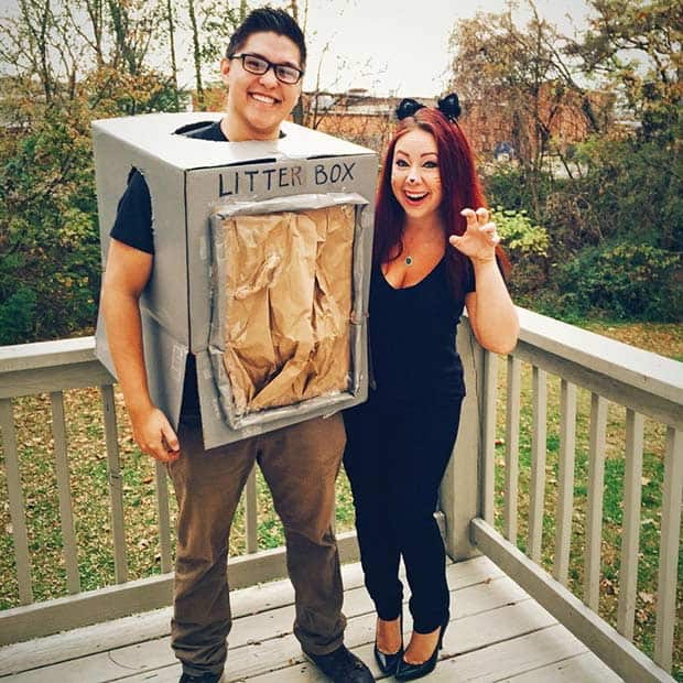 Litter Box Kitty DIY Couple Halloween Costume