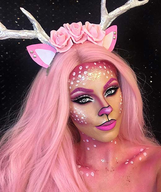 Mystical and Magical Deer Makeup