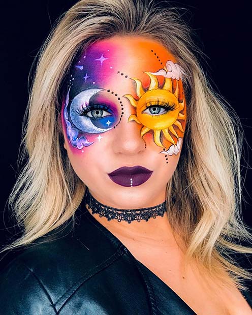 Mystical Sun and Moon Makeup