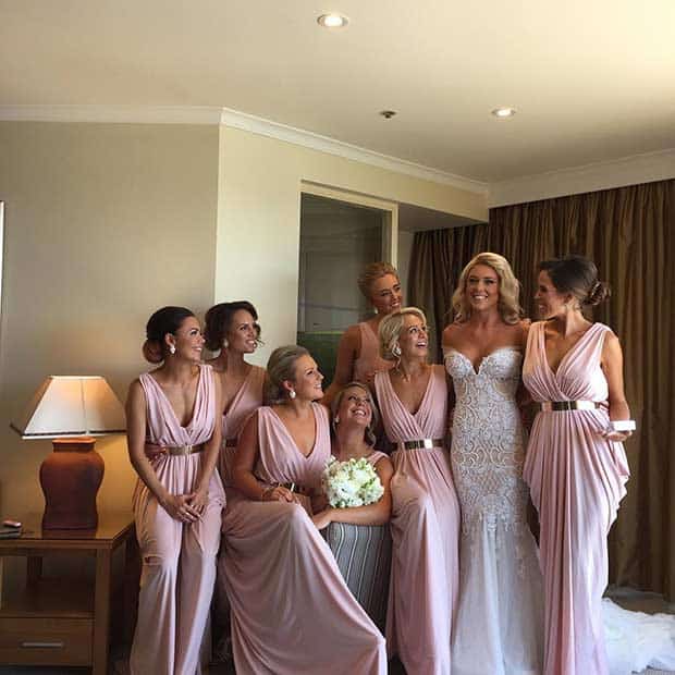 Long Pink Bridesmaid Dresses