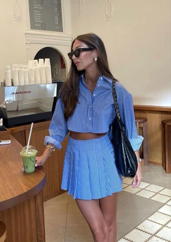 Nautical Blue and White Dress