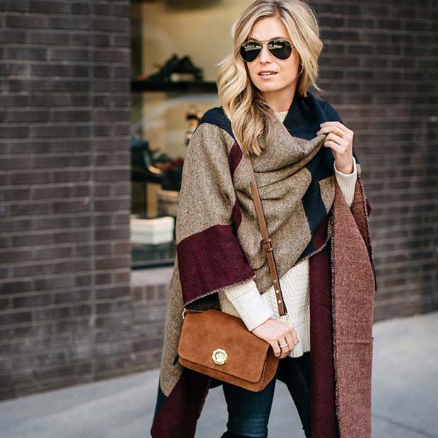 Winter Shawl Scarf for Cute Outfits to Copy This Winter