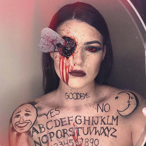 Ouija Board Inspired Makeup