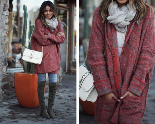 Oversized Cardigan Cute Winter Outfit
