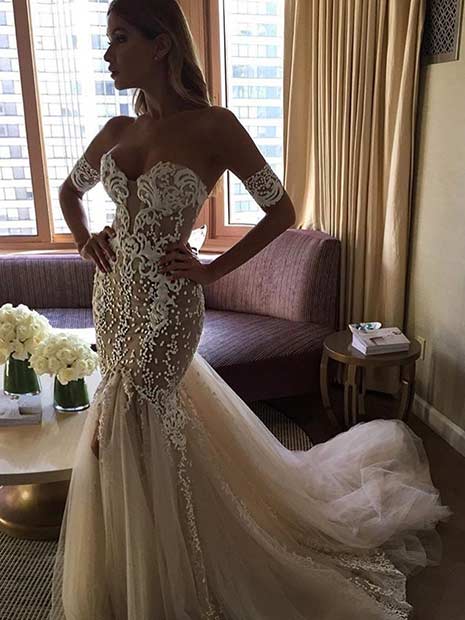 Sexy Off Shoulder Wedding Dress