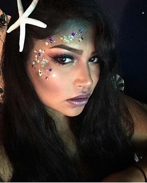 Mermaid Makeup for Easy, Last-Minute Halloween Makeup Looks