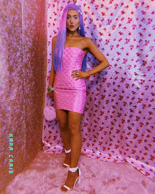 Pink and Purple Barbie Inspired Costume