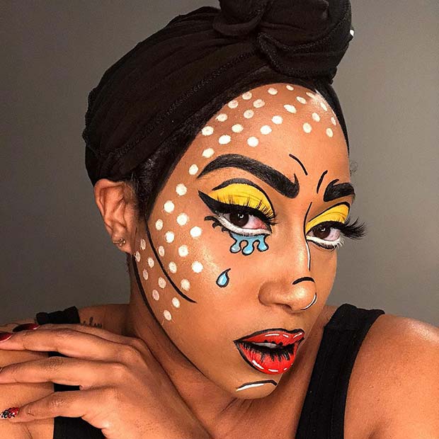 Pop Art Makeup Idea for Women