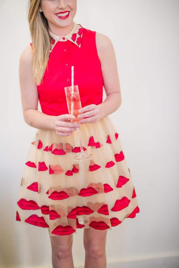 Valentines Day Lip Dress Outfit