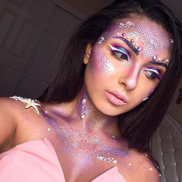Pretty and Magical Mermaid Makeup