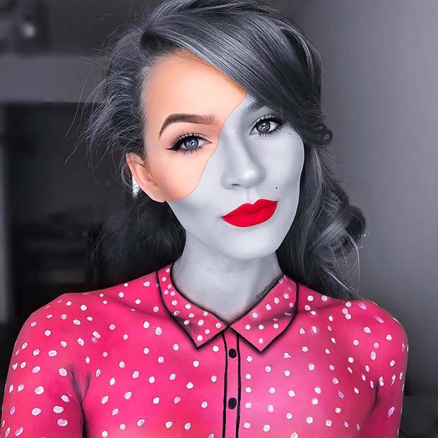 Pretty Illusion Makeup Idea