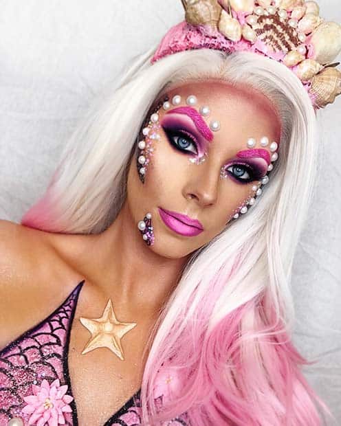 Pretty Pink Makeup with Pearls