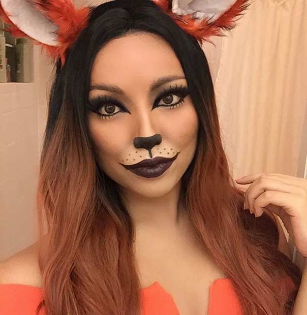Easy Fox Halloween Makeup Look