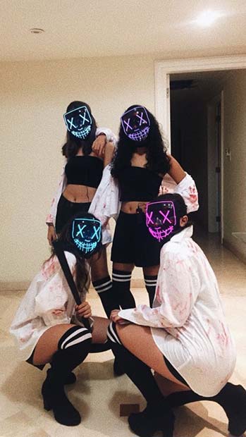 Purge Outfits with Light Up Masks