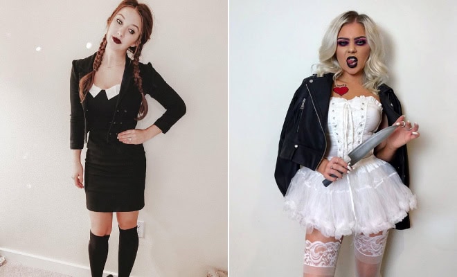 Halloween costume ideas: Wednesday Addams and edgy punk ballerina outfits for quick, easy inspiration.
