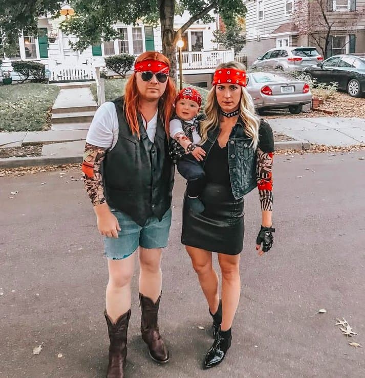 Red Bandana Biker Family Costume