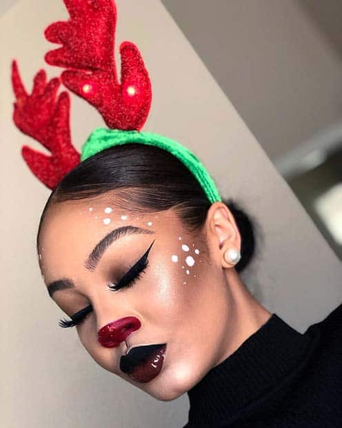 Red Nose Deer Look for Halloween