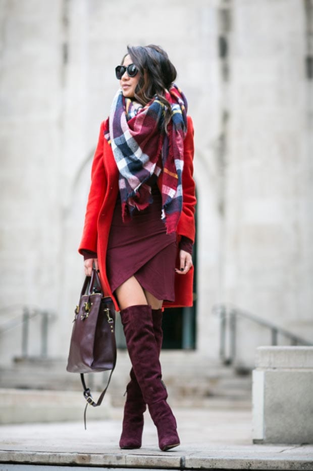Burgundy and Red Outfit