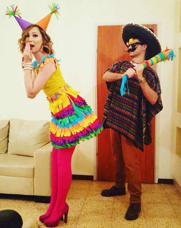 Mexican and Pinata Couple Costume for Halloween