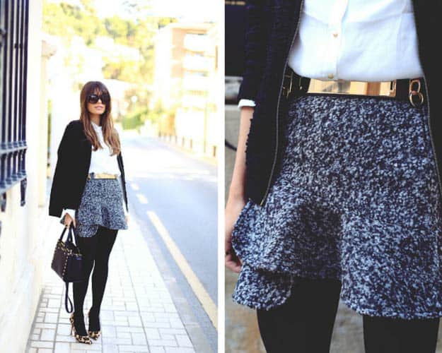 Ruffle Skirt Leopard Heels Outfit