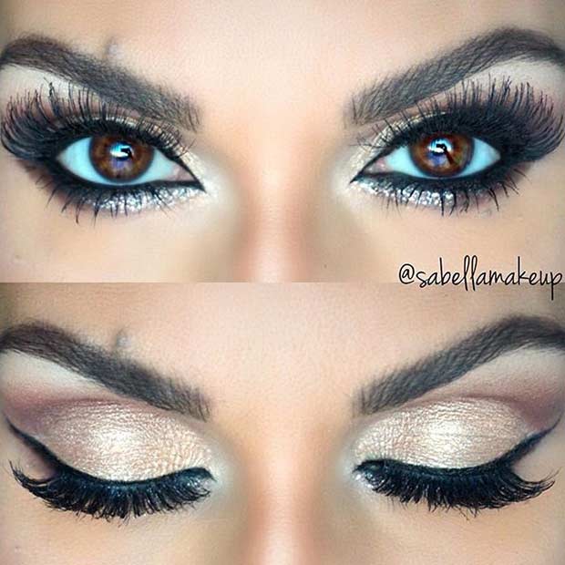 Champagne Wedding Eye Makeup Look