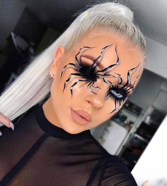 Scary Spiders Eye Makeup
